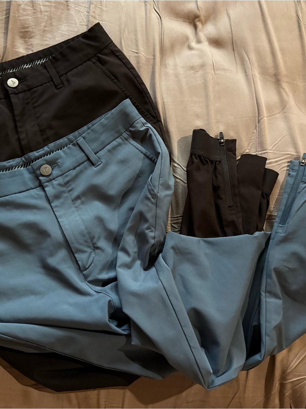 Men's Primo Tailored Stretch jogger Golf Pants - Blue and Black bundle - 30 Tall